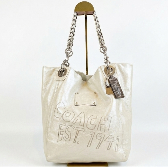 Coach Ultra Rare 2008 Madison Graffiti Tote + Matching 2-Zip Pouch 13064